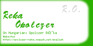 reka opolczer business card